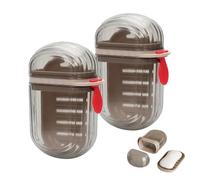 2 Piezas Jabonera de Viaje, Jabonera Viaje Drenar Sello, Jaboneras para Pastillas de Jabon Aplicable a Baño Viajes Camping (Gris Transparente)