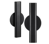 2 Piezas Jarrón de Metal para Pared, Mini Tubo Negro, Hierro
