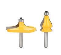 2 piezas juego de brocas enrutador vástago 8 mm, pasamanos punta carburo y brocas para bordes redondeados, herramientas fresado canto madera, tallado profesional, ideal carpintería detallada