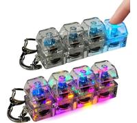 2 Piezas Juguete Antiestrés Teclado Iluminado Teclado Fidget Toys, Juguete Antiestrés con Teclados Clics, Juguetes De Descompresión Clicker Botón para Niños Y Adultos