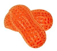 2 Piezas Juguete para Perros de Maní Simulado Tpr Rojo Resistente | Mordida Fuerte, Forma de Cacahuete, Juego Interactivo, para Cachorros y Perros Pequeños
