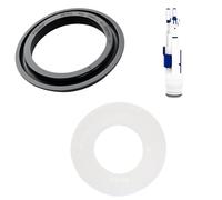 2 Piezas Juntas Cisterna para Geberit Válvula de Descarga, Arandela de Válvula de Descarga Ø63 x 33 mm y Base Ø68 x 46 mm Antigoteos Fugas para 816.418.00.1, 818.109, 890.615, 240.282.00.1