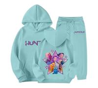 2 piezas K-pop Merch Unisex Niños Sportanzug Freizeit Zweiteiler Jogginganzug Hoody Tops + Elastic Taille Joghose Winter Demon Hunters Pullover Jungen Mädchen Trainingsananzug Hausanzug, #212, 6-7