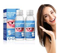 2 piezas Kit de Reparación de Dientes Temporal, Dientes Falsos Moldeables Temporales,Reparación de Dientes,Empaste Provisional Dental,para Reparar el Relleno del Diente Roto Faltante