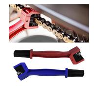 2 Piezas Kit Limpia Cadenas Moto,Doble Cabeza Limpiador Cadena Moto con Cerdas Largas y de Tres Caras,Universal Kit Cepillo Cadena Moto para Moto,Bicicleta,Mountain Bike