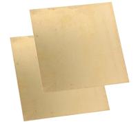 2 Piezas Lámina Metálica Cuadrada 10x10cm Calibre 24 | 0,5 MM de Espesor, Superficie Lisa y Uniforme, para Joyería, Soldadura y Contactos Eléctricos