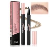 2 piezas Lápiz Cejas Microblading,lapiz cejas con Punta Multi-Ramitas,Lapiz Cejas impermeable,Ideal para Rellenar y Perfilar ceja,Apariencia completa de las ceja(01 Caramel Blonde)