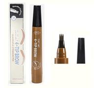 2 Piezas, Lápiz de Cejas 3D, Cejas Microblading Impermeables con Micro Tenedor, Fácil de Crear, Lápiz de Cejas Tridimensional Natural Rubio (marrón claro)