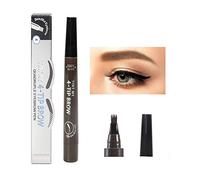 2 Piezas, Lápiz de Cejas 3D, Cejas Microblading Impermeables con Micro Tenedor, Fácil de Crear, Lápiz de Cejas Tridimensional Natural Rubio