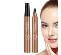 2 Piezas Lápiz De Cejas 3d Microblading De 4 Puntas, Lápiz Para Cejas Resistente Al Agua, Lápiz Para Cejas Pelo A Pelo, Crea Un Maquillaje Duradero,Cejas Naturales Cubre Áreas Dispersas,No Se Decolora