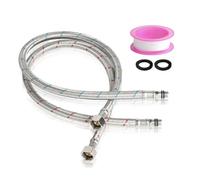 2 Piezas Latiguillos de Fontanería, Manguera de Conexión Flexible Mangueras de Grifo de Trenzadas G3/8 x M10, Latiguillos de Grifería de Acero Inoxidable para Fontaneria Cocinas Baños