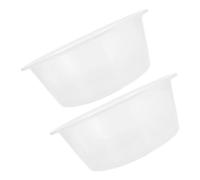 2 Piezas Lavabo de Plástico Transparente Grande para Rostro y Aceites | Superficie Lisa y Clara, Uso Diario en Rutina de Cuidado, Portátil para Salón y Spa en Casa