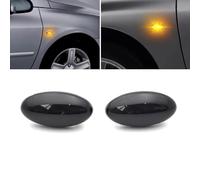 2 Piezas LED Intermitentes Laterales Dinamicos Amarillo Coche Luz Compatible con Peugeot Expert Partner 107 1007 108 206 301 307 407 607 C-itroen C1 C2 C3 C5 C6 Xsara Picasso Berlingo Jumpy (Negro)
