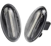 2 Piezas LED Intermitentes Laterales Dinamicos Amarillo Coche Luz Compatible con Peugeot Expert Partner 107 1007 108 206 301 307 407 607 C-itroen C1 C2 C3 C5 C6 Xsara Picasso Berlingo (Transparent)