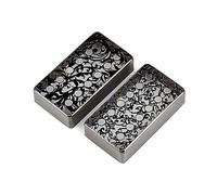 2 piezas ligeras de latón para guitarra eléctrica Humbuckers con patrón de flores