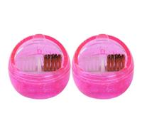 2 Piezas Limpiador de Brocas Caja Portátil de Limpieza Metálica | Salón de Manicura, Reutilizable y Ligera, Cepillo de Plástico, Uso Profesional y Principiante