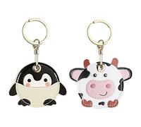 2 Piezas Lindos Tarjeteros De Acceso, Tarjeteros De Cuero Pu, Tarjeteros Creativos De Dibujos Animados, Fundas Protectoras Para Tarjetas De Acceso, Tarjeteros Decorativos
