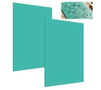2 Piezas Linoleo A4, 0,2 cm de Grosor, Verde Plancha Linograbado en PVC, para una Gran Variedad de Proyectos de Manualidades, Como el Grabado, La Creación de MarcapáGinas Diy, el Tallado de Sellos