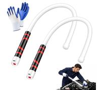 2 Piezas Linterna LED Flexible, 73cm Luz LED Flexible Mecanico Recargable | Lamparas de Taller a Bateria con 3 Modos de Iluminación, Luz de Trabajo, Linterna Flexible de LED para Reparación Auto