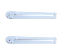 2 Piezas Llave de Dos Pasadores Ajustable de Acero Plata para Anillos | Puntas de 4mm, Cabezal Angular Regulable, Contacto Estable, para Mantenimiento de Equipos y Talleres