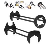 2 piezas Llave Inglesa Llave de instalación grifos fregaderos Llave Multifuncional de Grifo Fregadero lave hexagonal cuatro mandíbulas Llave de grifo Fontaneria para Inodoro/Lavabo/Baño/Cocina
