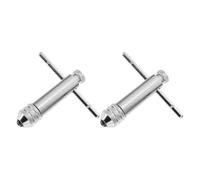 2 Piezas Llave para Machos de Corte Carraca y Mango en T Ajustable M5-12 | Acero Plata, Mecanismo Reversible de Doble Bloqueo, para Reparaciones Mecánicas y Trabajos de Taller
