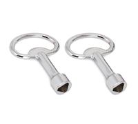 2 Piezas Llave Triangular de Aleación de Zinc, Llave del Gabinete Eléctrico, Llave Triangular de Metall, Llave Ascensor Triangular, para Caja Eléctrica Gas Agua Caja de Medidor
