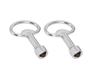 2 Piezas Llave Triangular de Aleación de Zinc, Llave del Gabinete Eléctrico, Llave Triangular de Metall, Llave Ascensor Triangular, para Caja Eléctrica Gas Agua Caja de Medidor