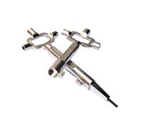 2 Piezas Llave Universal de Construcción, Llaves Multifuncionales, Llave Arquitecto, Multi Propósito Cilindro Calibre para Medir Armario con Ventana y Puerta Abierta, Aleación De Zinc(Plata)