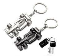2 Piezas Llavero Coche Formula 1 Metálico, Llavero F1, Llavero Automovilismo, Llavero Coche de Metal, Llavero Coche de Carreras, Llavero Metálico de Fórmula 1, Gran Regalo para Hombres y Mujeres