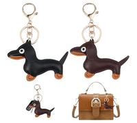 2 Piezas Llavero Perro Salchicha, Charms para Bolsos, Llavero con Forma de Perro Salchicha, Colgante de Bolso Teckel para Personas Favoritas, Mujeres, Hombres, Niños, Regalos de Cumpleaños