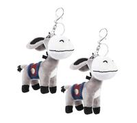 2 Piezas Llaveros de Donkey de Peluche Adorable Colgante de Animal de Granja Accesorios Versátiles para Llaves Bolsas y Teléfonos para Fiestas
