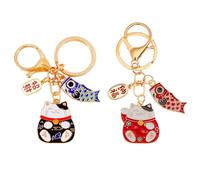 2 Piezas Llaveros De Gato De La Suerte, Llaveros Lindos, Llaveros Divertidos, Llaveros De Coche, Llaveros De Regalo