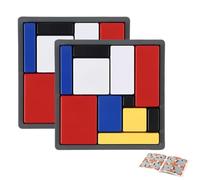 2 Piezas Lógicos De Agilidad Mental para Adultos, Rompecabeza Lógico Juego De Ingenio con 88 Desafíos Y 4 Niveles De Dificultad Rompecabeza Brain Teaser Puzzle para Niños Y Adultos, Hogar, Escuela
