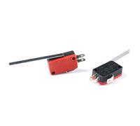 2 piezas/lote V-15-3C25 V-15-2C25 Interruptor de límite micro momentáneo 5A 250V Botón pulsador Brazo de palanca de rodillo de bisagra larga Acción rápida LOTE(Handle 53mm)