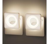 2 Piezas Luz Nocturna Bambini, 4000K LED Luce Notturna con Sensore Crepuscolare