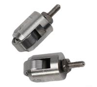2 piezas M2.5 para indicadores de dial, contactos de rodillo, puntas de rodillo de acero inoxidable, tuercas suaves sin retorno para medidor de profundidad de medición de materiales móviles