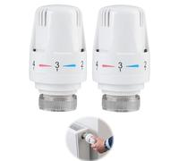 2 Piezas M30 X 1,5 TermostáTicos de Radiador, VáLvula Termostática para Calefacción, Cabezales de Control de Temperatura AutomáTicos, Repuesto Universal para Radiadores Con Ajuste