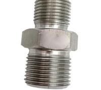 2 piezas M8-30 reductor macho métrico conector de montaje de tubería de boquilla hexagonal-acero inoxidable 304 for agua y(M12x1.25ToM16x1.5)