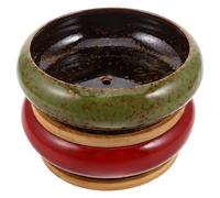 2 Piezas Macetas Cerámicas Para Suculentas Y Cactus Con Drenaje