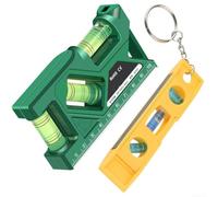 2 piezas magnéticas para nivel de torpedo para mini herramienta de espíritu, cuerpo ABS resistente, horizontal, vertical, regleta de 5,5 cm (2 piezas verdes)