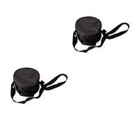 2 Piezas Maleta De Niño Correa De Hombro De Cuero Bolsa De Transporte De Tambor De Lengüeta De Acero Caja De Tambor De Lengüeta De Acero Bolsos Simple Caja De Almacenaje Algodón