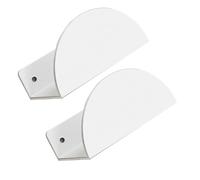 2 Piezas Mango de Armario Media Luna Tiradores de Habitación infantil semicircular,Manijas en Cocinas Invisible,Perillas Cajones Aluminio,Pomos Puerta Oculto,Asas Gabinete (81mm,Blanco)
