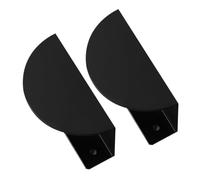 2 Piezas Mango de Armario Media Luna Tiradores de Habitación infantil semicircular,Manijas en Cocinas Invisible,Perillas Cajones Aluminio,Pomos Puerta Oculto,Asas Gabinete (110mm,Negro)
