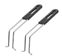 2 Piezas Mango de Repuesto, Acero Inoxidable 24 CM | Aro para Huevos y Cesta, Plástico Antideslizante, Ajuste, Recambio Resistente
