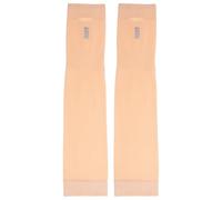 2 Piezas Manguitos Protectores para Brazos, Frescos y Lavables | Chinlon y Nylon, Color Beige, Diseño Clásico Degradado, Uso Exterior y Running