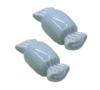 2 piezas Manijas Armario Diseño en forma de caramelo Mango de cerámica Tiradores de porcelana para gabinetes Pomos de puerta niños Bonito Manillas para cajones,cocina (blue)