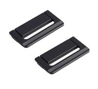 2 piezas manijas invisibles manija de cajón tirador oculto armario de aleación de zinc perillas de gabinete de cocina ocultas for gabinetes, armarios, alacena, con tornillos(Matte Black,Pitch:64mm)