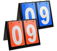 2 Piezas Marcador Deportivo, Marcador de Mesa Portátil Digital, 0-99 Tablero de Flip Portátil para Voleibol, Baloncesto, Tenis de Mesa, Multideportes Competición Deportiva