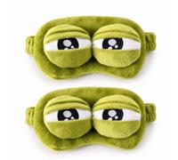 2 Piezas Máscara De Ojo Para Dormir, 3D Máscara De Ojo De Rana, 18cm*9cm | Máscara De Ojo De Rana, el Diseño Es Lindo, Máscara Del Sueño, Bloqueo Eficaz De Luz, Descanso en Casa o Durante